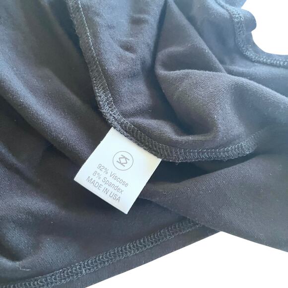 Mimu Maxi Black Assymetrical Hem Long Sleeve Frock Dress size Medium - Picture 9 of 9